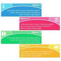 Four elements of infographic design with icons. Step by step infographic design template. Vector illustration