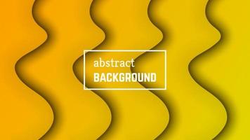 Abstract minimal wave geometric background. Yellow wave layer shape for banner, templates, cards. Vector illustration.