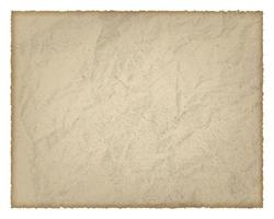 Old paper with burnt edges isolated on white background with place for your text. Vector illustration