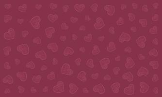 Happy Valentines Day Background. Background with doodle hearts for Valentines Day. Vector illustration.