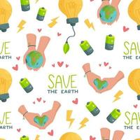 Vector pattern about preserving the Earth.