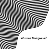 Optical Art Background Black Wave Design Over White Background. Wave Effect Stripe. vector