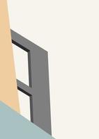 portada de póster abstracto de arquitectura. afiche con forma geométrica que construye mínimo, cubierta de arquitectura, color de moda, vector. diseño para fondo de arquitectura, papel tapiz, afiche, web, impresión, pancarta. vector