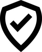 Secure Shield and Tick Icon vector