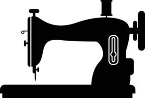 Manual Sew, Sewing Machine Silhouette Icon vector