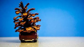 Minahasa, Indonesia  December 2022, the toy car transporting pinecones photo