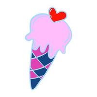 Ice cream. Icons vector illustrations.