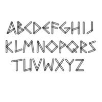 Abstract fashion font alphabet. vector