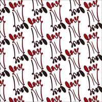 Pattern for your design with red and black love vector