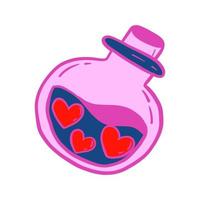 Flask with Love. Icons vector illustrations.