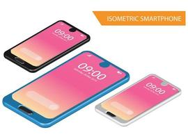 Modern Isometric Mockup Phone Illustration With Gradient, Suitable for Diagrams, Infographics, Game Asset, And Other Graphic Related Assets vector