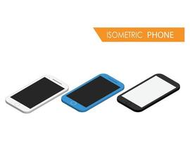 Modern Isometric Mockup Phone Illustration With Gradient, Suitable for Diagrams, Infographics, Game Asset, And Other Graphic Related Assets vector