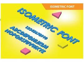 fuente de alfabeto isométrica moderna. Letras de efecto 3d, números, adecuados para diagramas, infografías, activos de juegos y otros activos relacionados con gráficos vector