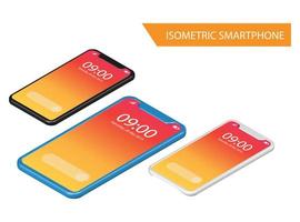 Modern Isometric Mockup Phone Illustration With Gradient, Suitable for Diagrams, Infographics, Game Asset, And Other Graphic Related Assets vector