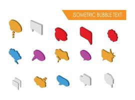 Modern Isometric Bubble Text Illustration, Suitable for Diagrams, Infographics, Book Illustration, Game Asset, And Other Graphic Related Assets vector
