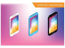 Modern Isometric Mockup Phone Illustration With Gradient, Suitable for Diagrams, Infographics, Game Asset, And Other Graphic Related Assets vector