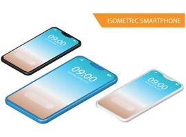 Modern Isometric Mockup Phone Illustration With Gradient, Suitable for Diagrams, Infographics, Game Asset, And Other Graphic Related Assets vector