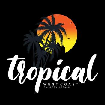 ilustración vectorial imagen tropical diseño elegante vector