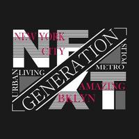 next generation text typography design vector