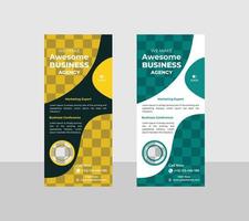 Business Roll Up Set Standee Design. Banner Template design vector