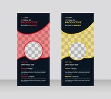 Roll Up Design Template. Banner Design. vector