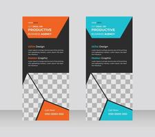 Roll Up Design Template. Banner Design. vector