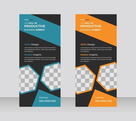 Roll Up Design Template.  Banner Design.