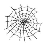 garabato de icono de vector de telaraña de telaraña.