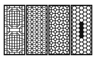 patrones florales decorativos, plantilla geométrica para corte por láser cnc vector