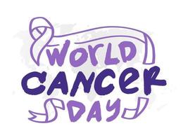 World Cancer Day Awareness Concept Design vector