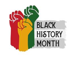 Black History Month African American History Celebrate. Celebrated annual. In February in United States and Canada vector