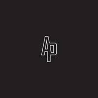 logo monogram letter AP vector