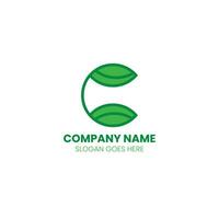 C Letter Logos of green Tree leaf ecology nature element, letter c logo with leaf icon vector