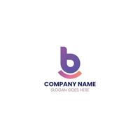 diseño de logotipo de chat de letra b inicial, letra b con diseño de logotipo de icono de chat vector