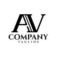 letter A and V logo with a classic elegant style, good for any business. vector