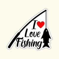 Beautiful fish stickers on colorful background for fishing lovers vector