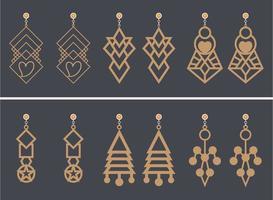 Earrings Jewelry Laser Cut design vector