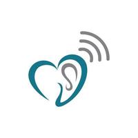 Hearing Logo Template vector