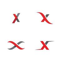 X Letter Logo Template vector icon