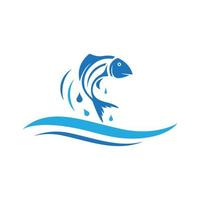 Fish logo template vector