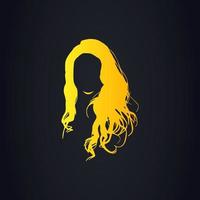 mujer peinado hermoso corte de pelo elegante vector arte ilustración belleza