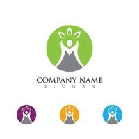 Human character logo sign vector