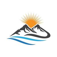 Mountain icon Logo vector