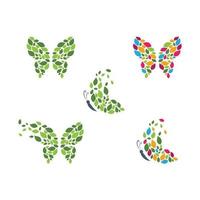 diseño de icono de mariposa de belleza vector