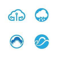 Cloud template vector