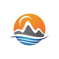 Mountain icon Logo vector