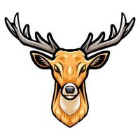 Deer head logo mascot design vector