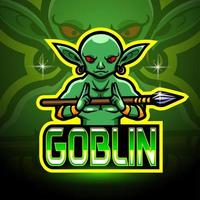 Goblin esport logo mascot design vector