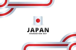 diseño del día de la fundación de japón vector