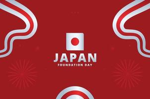 Japan Foundation Day Design vector